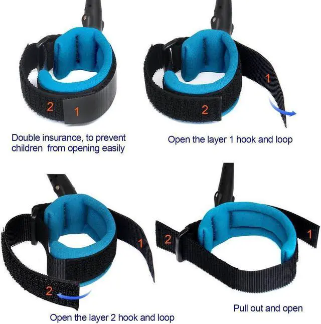 Alt view image 4 of 7 - BONAEVER Anti Lo Stand Wri Stand Link Toddles Safety Wri Stand Leash Anti Lo Stand Rope Walking Harness with Key Lock for Kids Babies