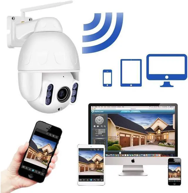 Alt view image 5 of 7 - Mini 1080P Outdoor WiFi Security Camera 4X Optical PTZ Auto Focus 30m Night Vision 150° Viewing Angle External SD Card Slot IP65 Weatherproof