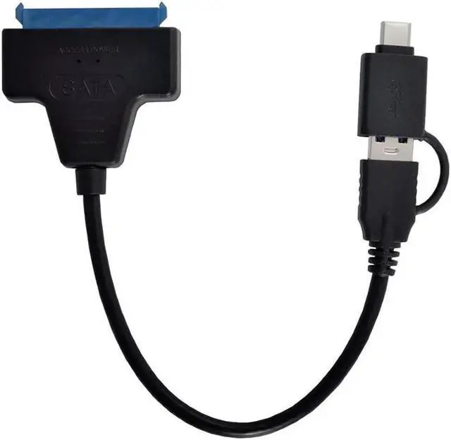 Alt view image 5 of 5 - SATA 22 Pin 2.5 inch Female to USB 3.0 & Type-C Male USB-C USB 3.0 SATA Adapter Hard Disk Driver SSD Adapter Cable for MacBook & Laptop