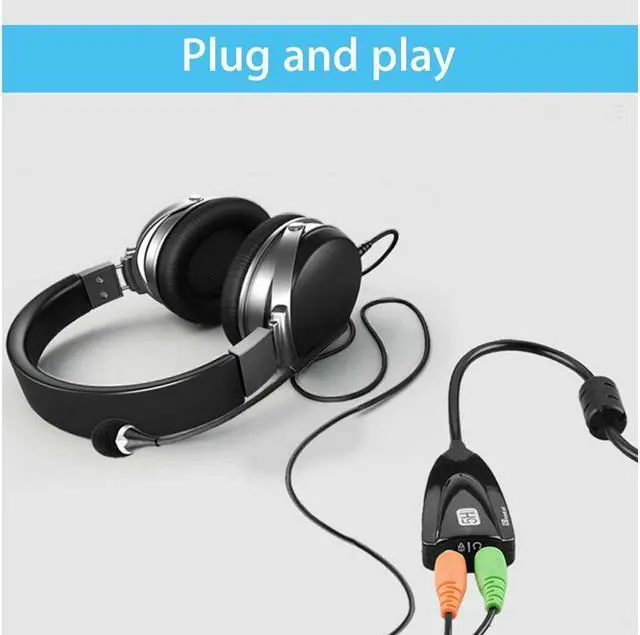 Alt view image 6 of 7 - BONAEVER External 7.1 Channel USB Sound Card Mic Headphone Adapter Cable for PC Laptop