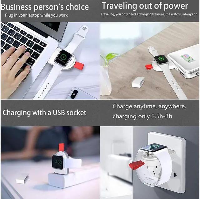 Alt view image 7 of 7 - BONAEVER Magnetic Portable Wireless iWatch Charger for Apple Watch Series 1 2 3 4 in 38mm 40mm 42mm 44mm