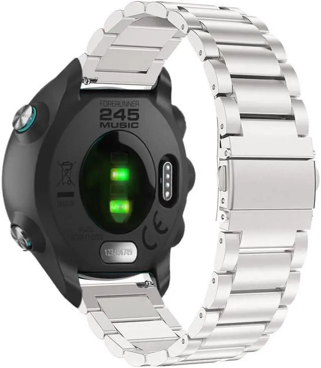 Alt view image 2 of 5 - BONAEVER for Garmin Vivoactive 3 Watch B 20mm Standainless Standeel WatcHand Strap for Garmin Forerunner 645 / Forerunner 245 / Samsung Galaxy Watch 42mm / Galaxy Watch Active 40mm Smart Watch
