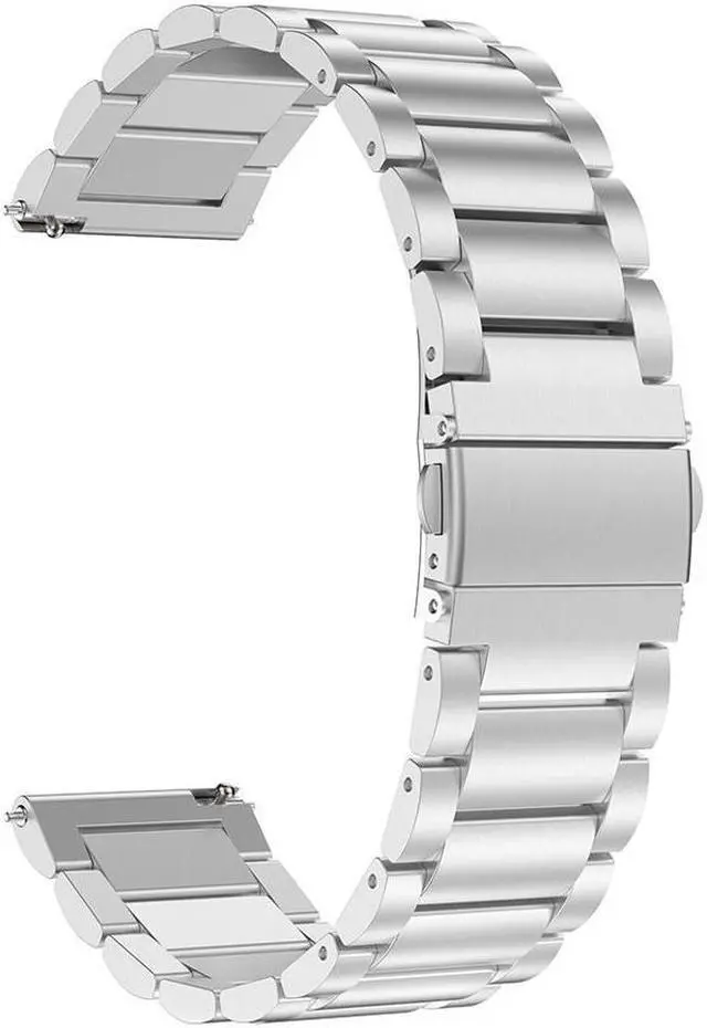 Alt view image 3 of 5 - BONAEVER for Garmin Vivoactive 3 Watch B 20mm Standainless Standeel WatcHand Strap for Garmin Forerunner 645 / Forerunner 245 / Samsung Galaxy Watch 42mm / Galaxy Watch Active 40mm Smart Watch