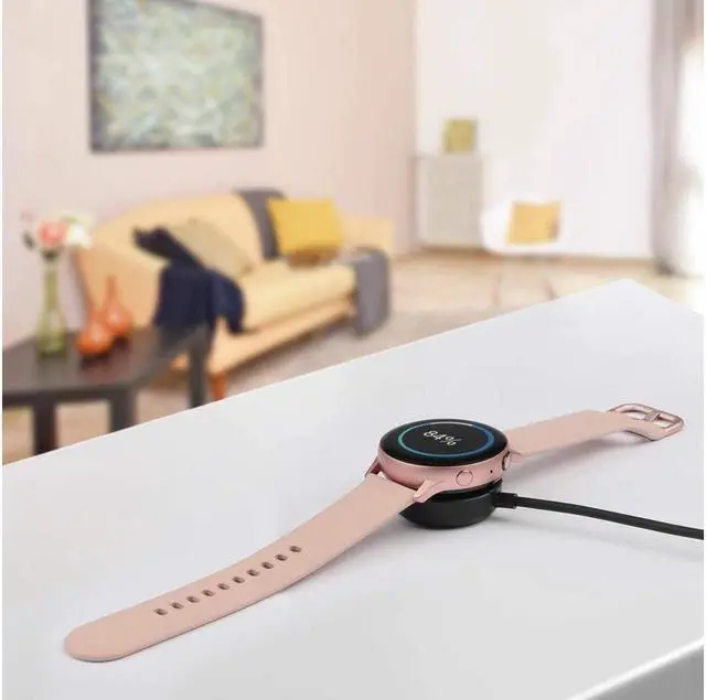 Alt view image 2 of 7 - 2 Pack For Samsung Galaxy Watch 4/4 Classic/3/Active/Active 2 Wireless Charging Dock, USB Charger Cable for Galaxy Watch 4/4 Classic/3 /Active/Active 2