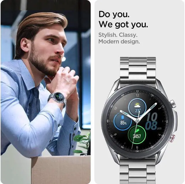 Alt view image 3 of 6 - BONAEVER For Samsung Galaxy Watch 3 45mm B Strap (2020) / Galaxy Watch 46mm B (2018) / OnePlus Watch B / Gear S3 Frontier B / S3 Classic B