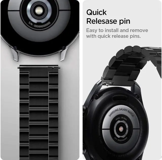 Alt view image 6 of 6 - BONAEVER For Samsung Galaxy Watch 3 45mm B Strap (2020) / Galaxy Watch 46mm B (2018) / OnePlus Watch B / Gear S3 Frontier B / S3 Classic B