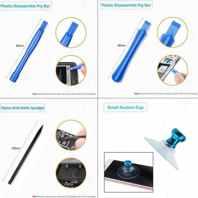 Alt view image 6 of 7 - BONAEVER 14 in 1 Cell Phone Repair Tool Kit H Tool Kit Screen Opening Tools Screwdriver Set for Huawei Samsung Smartphones PC s