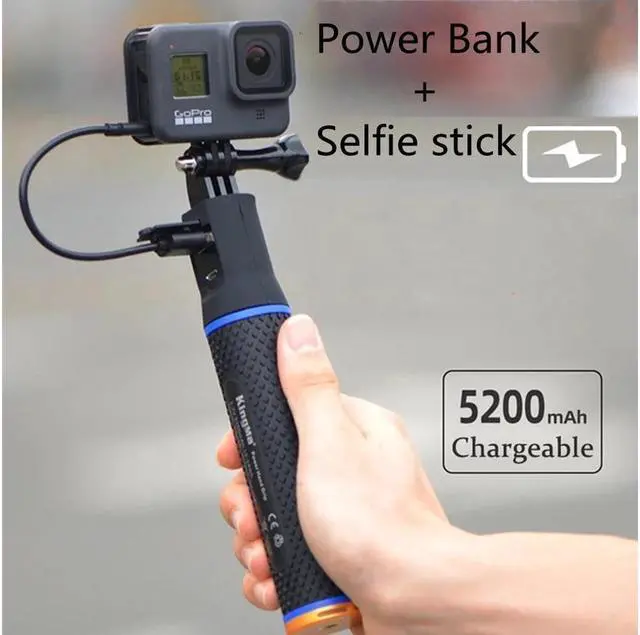 Main image of BONAEVER Clutch Battery Handle Grip 5200mAh Power Standick Camera Vlog H grip Extension Power Bank Backup Charging Battery for iPhone GoPro HERO MAX In Standa360 ONE