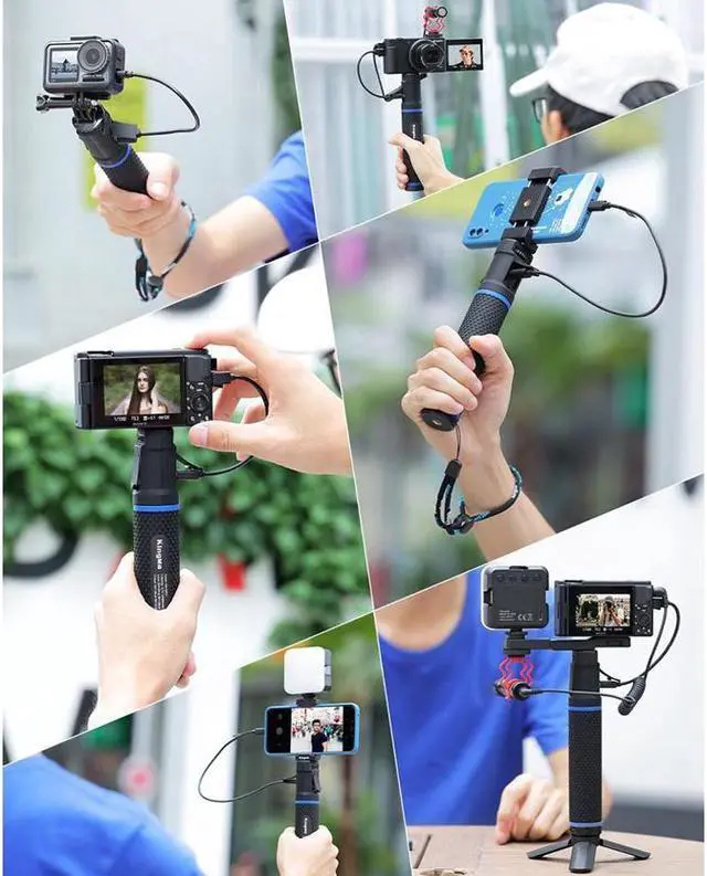 Alt view image 7 of 7 - BONAEVER 10000mAh Power Bank Grip Portable Tripod for PD/QC Battery Charging for DSLR Action Camera GoPro Hero 11/10/9/8/7/6/5 In Standa360YI Sport Camera DJI OSMO