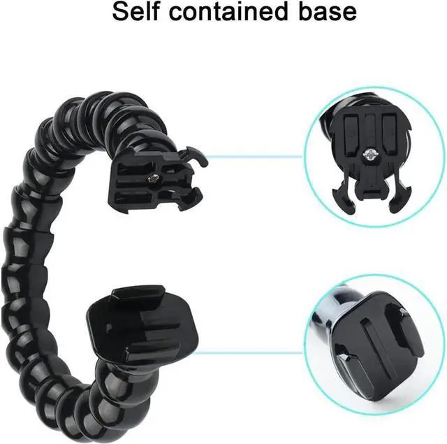 Alt view image 3 of 7 - BONAEVER Jaws Flex Clamp Mount with Adjustable Gooseneck 19-Section Compatible with Go Pro Hero 1110. 9 8 7 6 5 4 Session 3+ 3 2 1 Max Fusion DJI Osmo