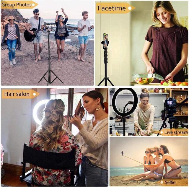 Alt view image 7 of 7 - BONAEVER 64-inch Selfie Standick Tripod Extendable Phone Tripod for Cell Phone Go Pro Compatible with iPhone Android Phone
