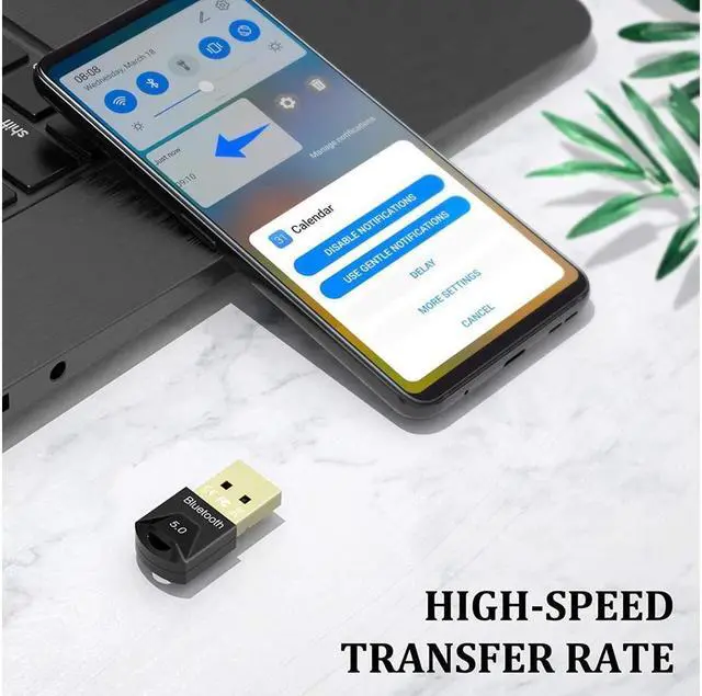 Alt view image 7 of 7 - USB Bluetooth Adapter,Encrypted Wireless Transmission,Mini Bluetooth 5.0 Applicable to Laptops, Desktop Computers, Mice, Keyboards, Headsets, Speakers, Printers,Windows 10/8.1/8/7