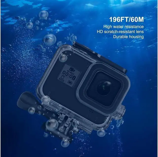 Alt view image 2 of 7 - BONAEVER Accessories Kit for GoPro Hero 8 Black with Shockproof Case + Waterproof Housing Case + Screen Protectors + Lens Filters + Anti-Fog Inserts Bundle