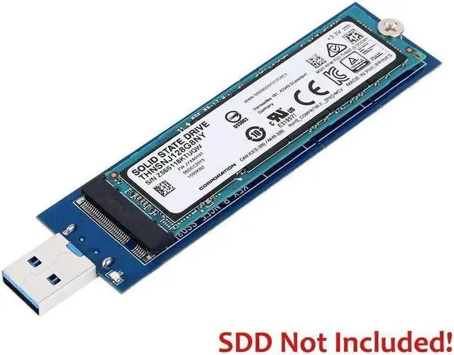 Alt view image 5 of 7 - BONAEVER M.2 NGFF SSD to USB Adapter NGFF SATA SSD to USB 3.0 Reader Card for 2280 mm B Key M.2 SSD (No need cable) USB to 2280 mm M.2 Hard Drive Adapter