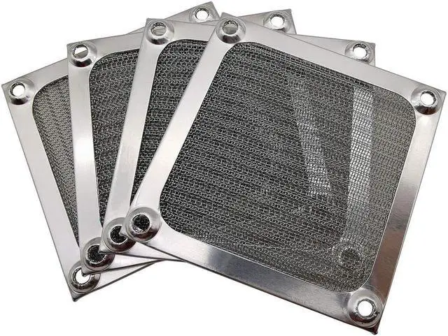 Alt view image 5 of 7 - BONAEVER 80mm Computer Fan Filter Grills with Screws Aluminum Frame Ultra Fine Standainelss Standeel Mesh - 4 Pack