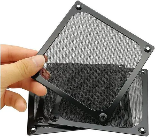 Alt view image 5 of 6 - BONAEVER 4 Pack 120mm Computer Fan Filter Grills with Screws Ultra Fine Aluminum Mesh