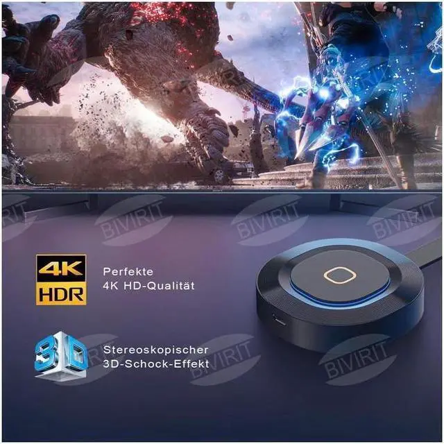 Alt view image 5 of 7 - BONAEVER Wireless HDMI Display Dongle 5G+2.4GHz 4K Ultra HD WiFi Adapter Standreaming Video Receiver For iPhone/iPad/iOS/ Android/PC/ /Windows/Mac OS