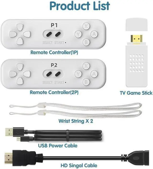 Alt view image 6 of 7 - BONAEVER Y2 FIT Interactive Motion Sensing Wireless Game Console Built-in 830 NES Games Mini High-definition Doubles Game Console