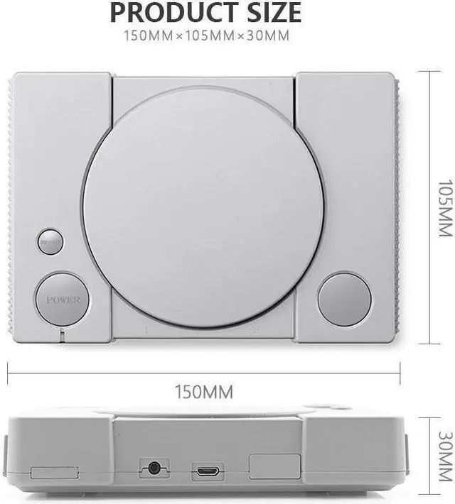 Alt view image 3 of 7 - Mini Handheld Retro Video Game Console 8 Bit Portable Dual Players AV Output Family TV Video Game 620 Games For PS1 FC
