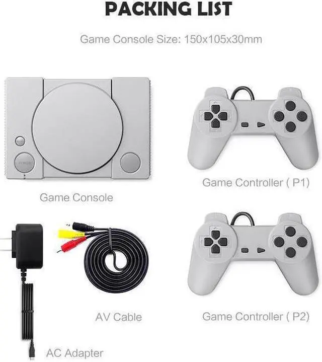 Alt view image 4 of 7 - Mini Handheld Retro Video Game Console 8 Bit Portable Dual Players AV Output Family TV Video Game 620 Games For PS1 FC
