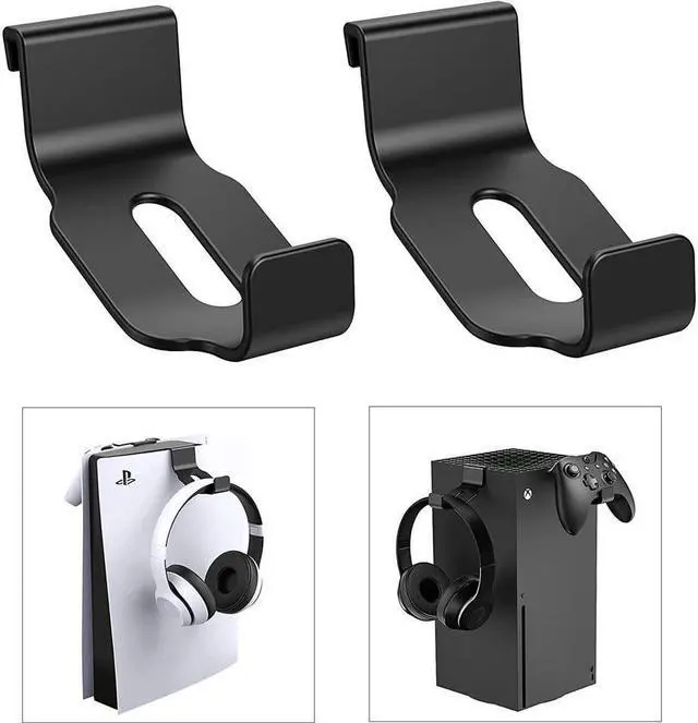 Alt view image 7 of 7 - BONAEVER Headphone Stand for PS5/XBOX/XS Headset Controller Stand Makes Game Accessories Easy to Standore (2 Pack Black)