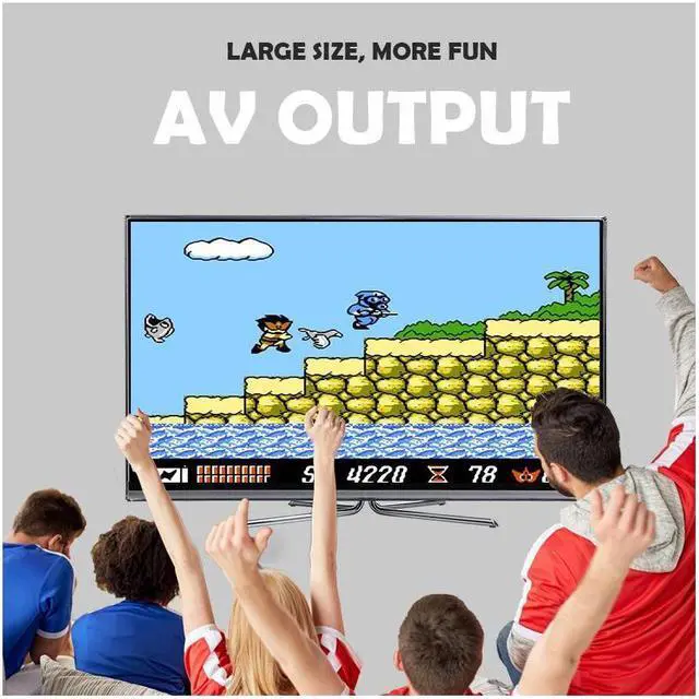 Alt view image 7 of 7 - Mini Handheld Retro Video Game Console 8 Bit Portable Dual Players AV Output Family TV Video Game 620 Games For PS1 FC