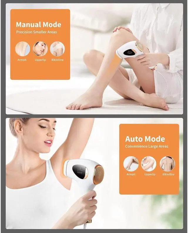 Alt view image 3 of 7 - BONAEVER Home Laser Hair Removal for Women Permanent Painless IPL Hair Removal Device Hair Remover with 9 Energy Levels 2 Flash Modes 999999 Flashes for Armpits