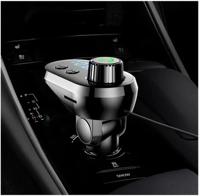 Alt view image 6 of 6 - BONAEVER 3.1A Car Charger Built-in 3 USB Ports Charging Data Cable Bluetooth 5.0 FM Transmitter Wireless H sfree Auto Audio Receiver MP3 Player Fast Charger Gold
