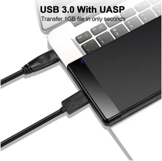 Alt view image 5 of 6 - BONAEVER SATA 2.5-inch USB 3.0 Mobile Hard Drive Box 5Gbps Laptop External Hard Drive Enclosure Hard Disk Case Maximum Support 3BT