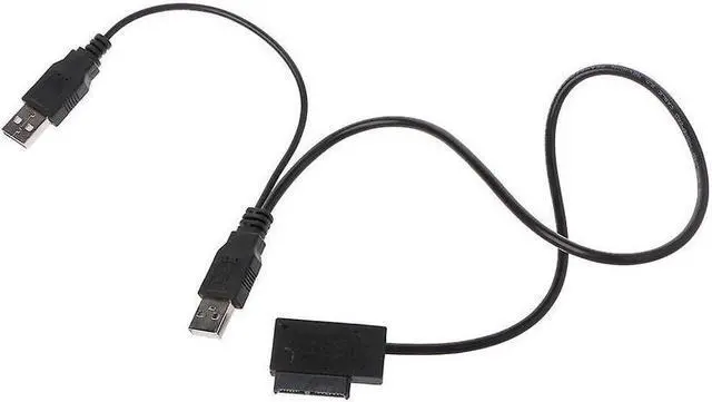 Alt view image 5 of 5 - BONAEVER Usb 2.0 Type A To 13 pin( 7+6) Sata Adapter Cable External Power For Cd-rom Dvd-rom