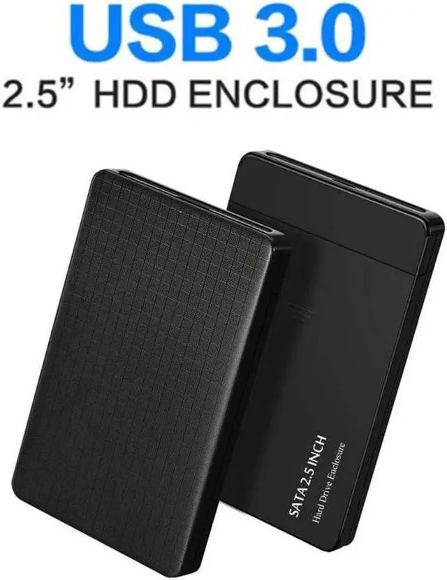 Alt view image 3 of 7 - 2.5 Inch Hard Drive Case, USB 3.0 External Hard Drive Enclosure Enclosure SATA I II III HDD SSD 9.5mm and 7mm [UASP Support] Tool Free Black