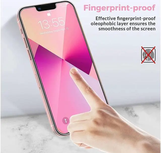 Alt view image 3 of 6 - BONAEVER 3 Pack Tempered Glass Screen Protector Compatible with iPhone 13 Mini 5.4 inch with 3 Pack Camera Lens Protector [9H Hardness] [Scratch Resi Standant]