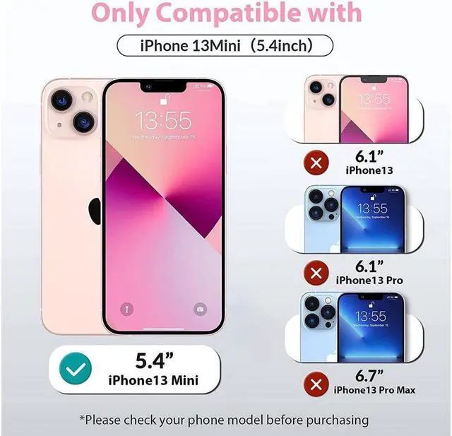 Alt view image 5 of 6 - BONAEVER 3 Pack Tempered Glass Screen Protector Compatible with iPhone 13 Mini 5.4 inch with 3 Pack Camera Lens Protector [9H Hardness] [Scratch Resi Standant]