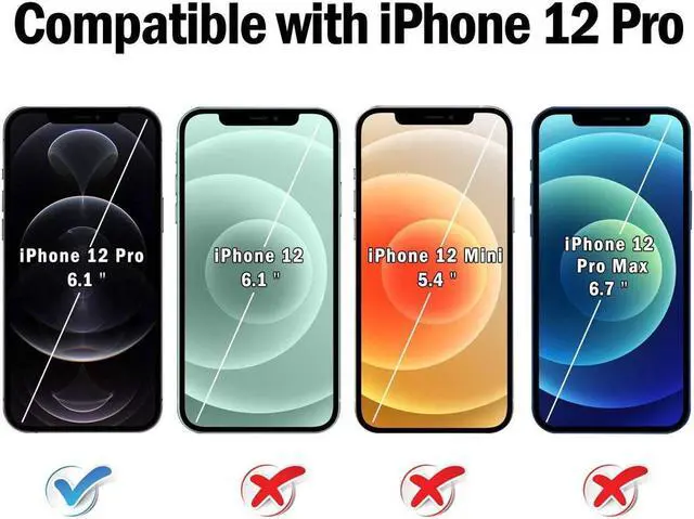 Alt view image 2 of 7 - BONAEVER 3 Pack Tempered Glass Screen Protector Compatible with iPhone 12 Pro 6.1 inch with 3 Pack Camera Lens Protector [9H Hardness] [Scratch Resi Standant]