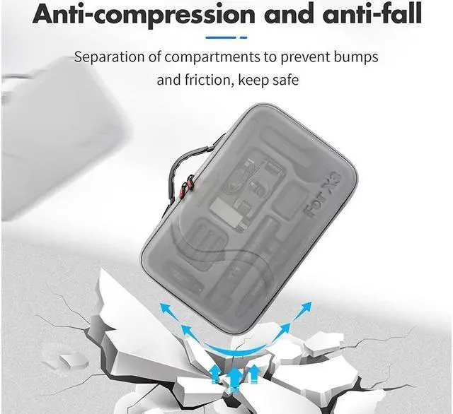 Alt view image 3 of 7 - BONAEVER In Standa360 X3 Case Waterproof Portable Standorge Bag Travel Case for In Standa360 X3 One Camera Accessories