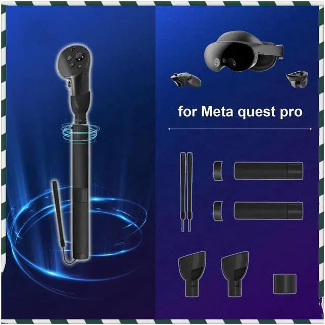 Alt view image 6 of 7 - BONAEVER VR Game Handle Accessories for Meta Que Stand Pro Controllers Handles Extension Grips for Beat Saber Gorilla Tag Games VR Golf Club Attachment