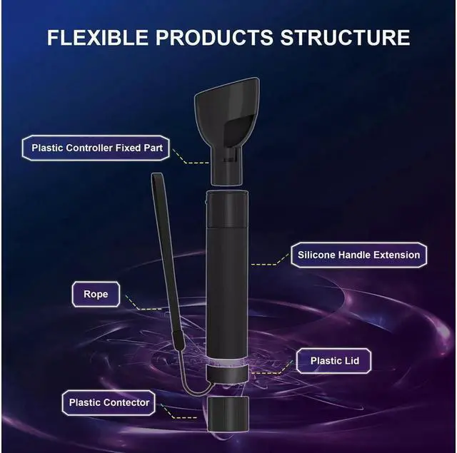 Alt view image 3 of 7 - BONAEVER VR Game Handle Accessories for Meta Que Stand Pro Controllers Handles Extension Grips for Beat Saber Gorilla Tag Games VR Golf Club Attachment