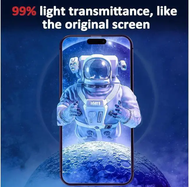 Alt view image 3 of 7 - BONAEVER [3+3 Pack] iPhone 14 Pro 6.1 Inch Screen Protector with Camera Lens Protector 9H Shatterproof Tempered Glass Film with Easy In Standallation Frame