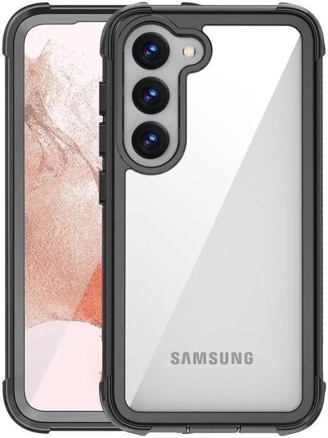 Alt view image 7 of 7 - BONAEVER For Samsung Galaxy S23 Plus Case with Built in Screen Protector Military Grade Protection Shockproof Protective Cover Black