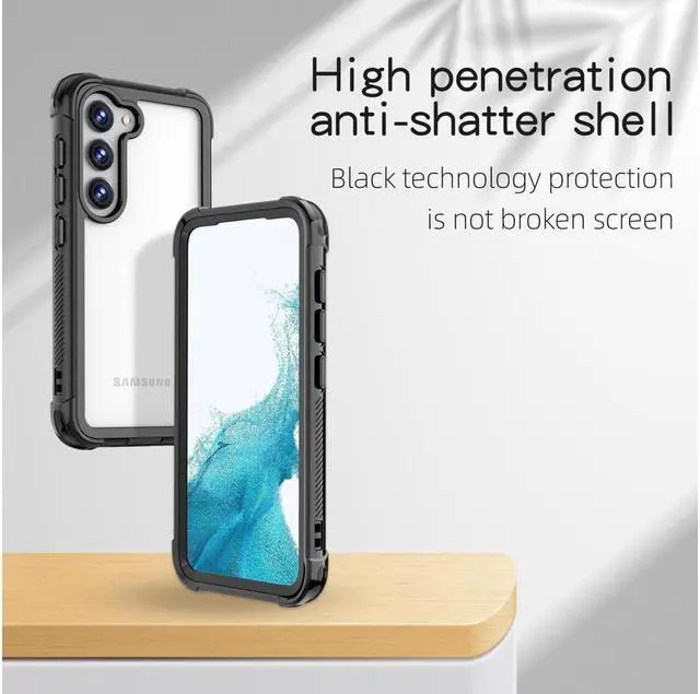 Alt view image 4 of 7 - BONAEVER For Samsung Galaxy S23 6.1 inch Case with Built in Screen Protector Military Grade Protection Shockproof Protective Cover Black