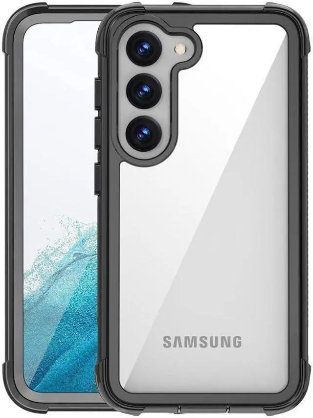 Alt view image 6 of 7 - BONAEVER For Samsung Galaxy S23 6.1 inch Case with Built in Screen Protector Military Grade Protection Shockproof Protective Cover Black