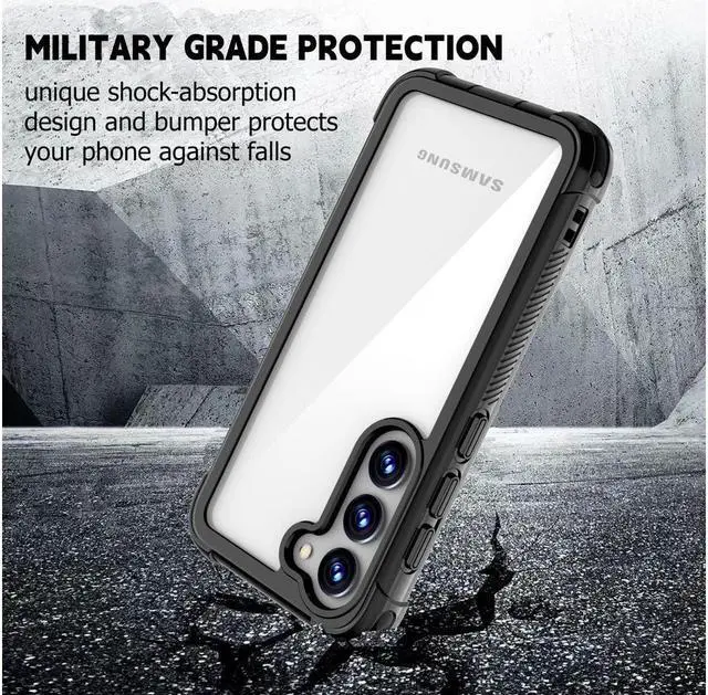 Alt view image 2 of 7 - BONAEVER For Samsung Galaxy S23 6.1 inch Case with Built in Screen Protector Military Grade Protection Shockproof Protective Cover Black