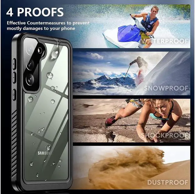 Alt view image 5 of 7 - BONAEVER For Samsung Galaxy S23 6.1 inch Case Waterproof Built-in Screen Protector [12FT Military Shockproof] IP68 Waterproof Full-Body Anti-Scratched Rugged Case