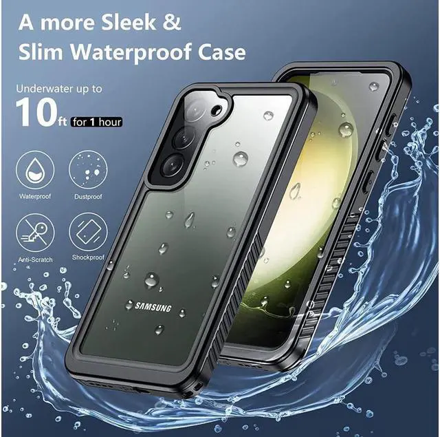 Alt view image 3 of 7 - BONAEVER For Samsung Galaxy S23 6.1 inch Case Waterproof Built-in Screen Protector [12FT Military Shockproof] IP68 Waterproof Full-Body Anti-Scratched Rugged Case