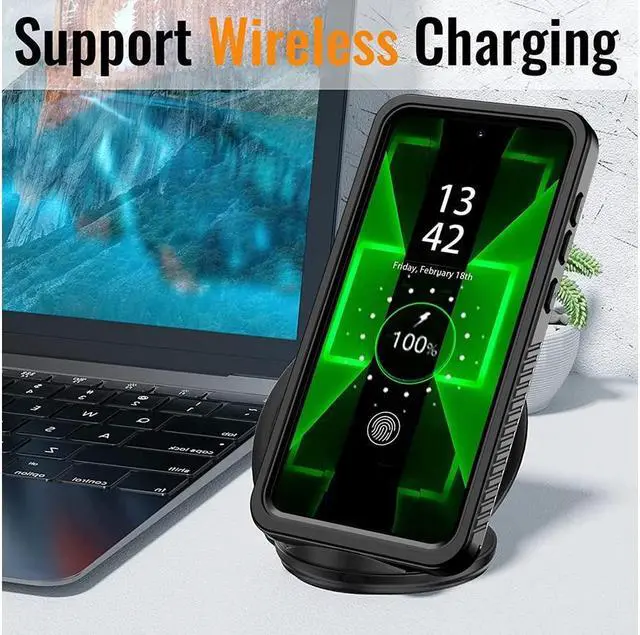 Alt view image 6 of 7 - BONAEVER for Samsung Galaxy S23 Case Waterproof Galaxy S23 Case with Built-in Screen Protector [Support Fingerprint Unlock] Rugged S23 Phone Cover