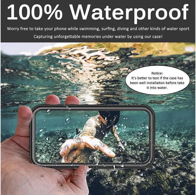 Alt view image 4 of 7 - BONAEVER For Samsung Galaxy S23 Plus Case Waterproof with Built-in Screen Protector Full Sealed Under-Water Shockproof Waterproof Protective Cover for Galaxy S23+ 5G