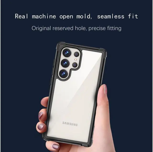 Alt view image 3 of 7 - BONAEVER For Samsung Galaxy S23 Ultra 6.8 inch Case with Built in Screen Protector Military Grade Protective Shockproof Protective Cover Black