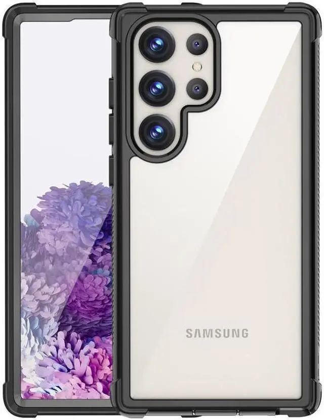 Alt view image 7 of 7 - BONAEVER For Samsung Galaxy S23 Ultra 6.8 inch Case with Built in Screen Protector Military Grade Protective Shockproof Protective Cover Black