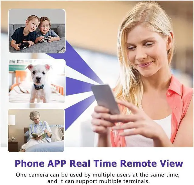 Alt view image 3 of 7 - BONAEVER 1080P WiFi Camera Motion Sound Detector Portable Small Camera HD Home Security Camera Infrared Indoor Outdoor Camera APP Remote Monitoring Camera