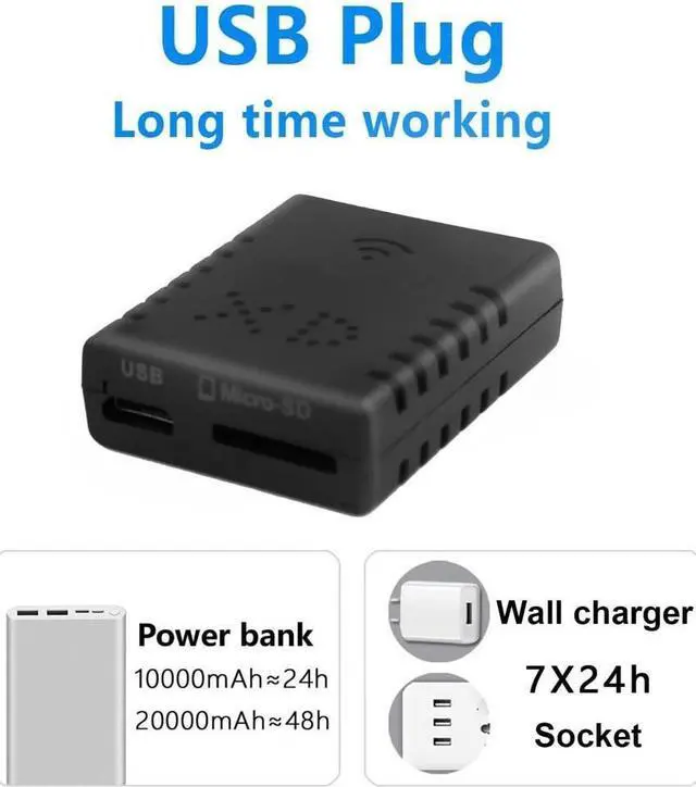 Alt view image 3 of 6 - BONAEVER Mini Spy Hidden Camera HD 1080P WiFi Security Cameras Wireless Nanny Cam with Motion Detection Night Vision for Home Office Indoor Video Surveillance
